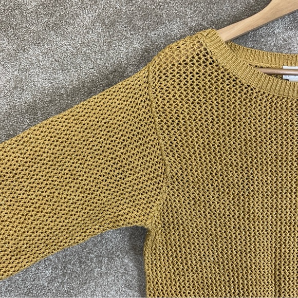 Outlander Studio Vintage Sweater Womens Small Gold Tunic 3/4 Sleeve Knit- 9286* - Picture 7 of 11
